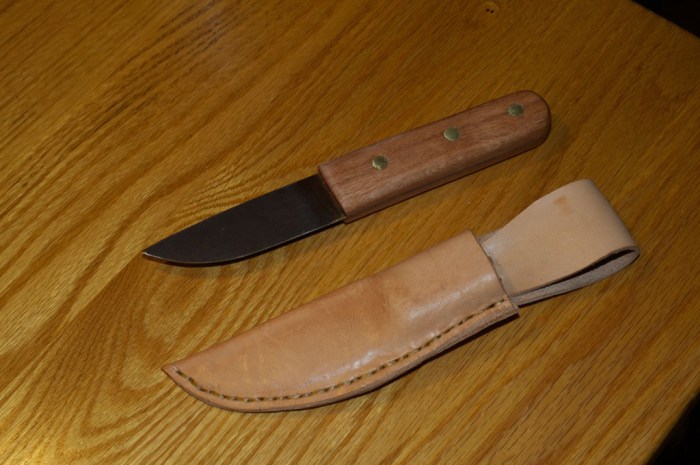 Knife sheath leather make