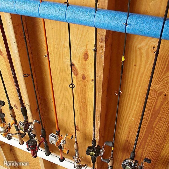 Diy fishing pole storage