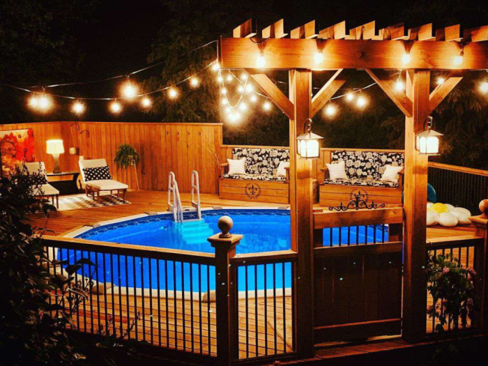 Diy above ground pool bar