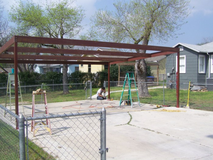 Carport construct step built