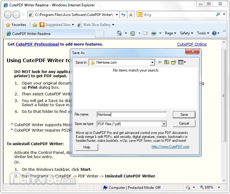 Cutepdf writer windows app