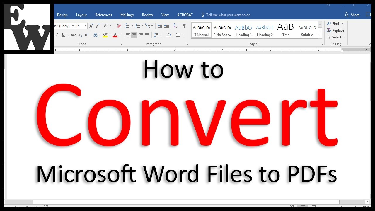 Word to pdf converter free download